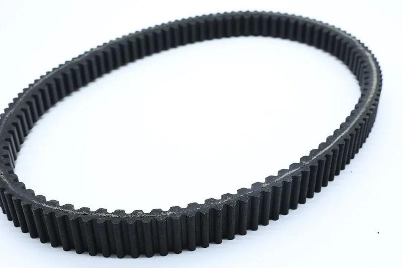 Timing belt loop showing its toothed profile