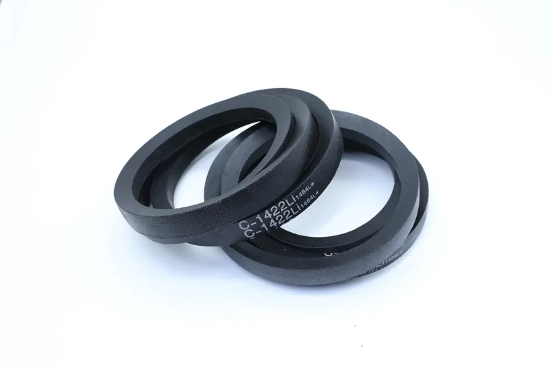 Wrapped V-belt samples with visible C-section marking